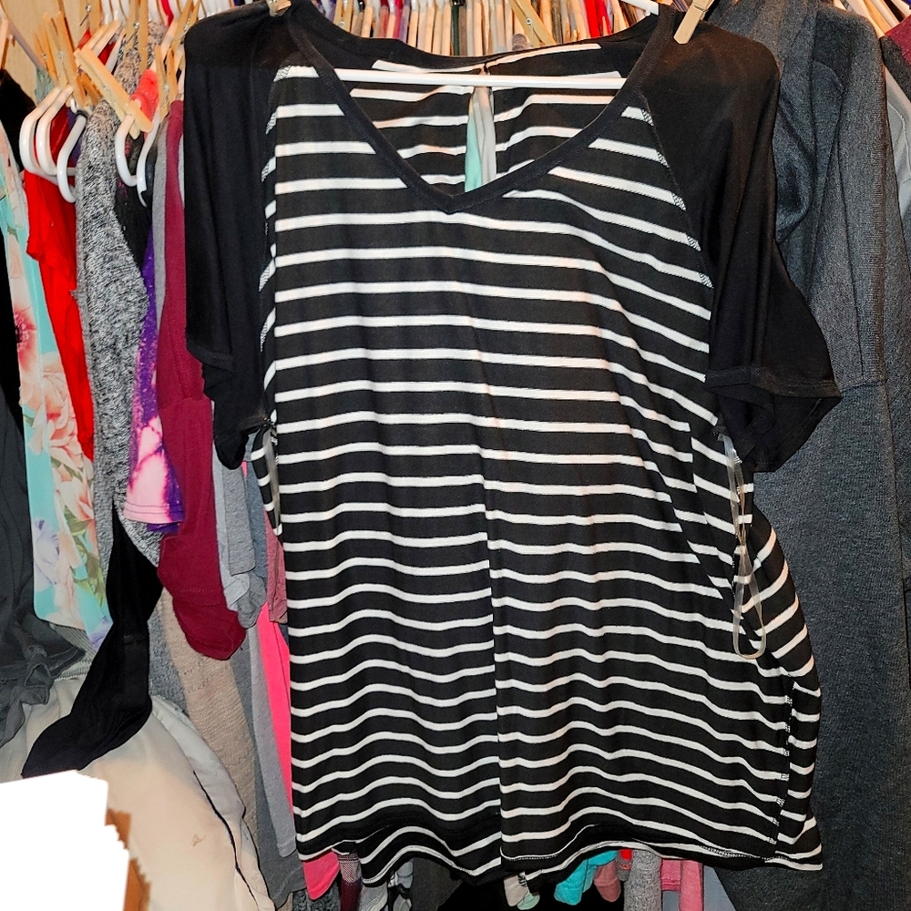 Black and white striped shirt